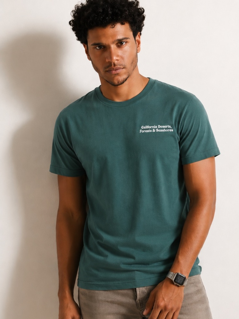 Old Navy Men's Deep Teal California Nature Graphic Short-Sleeve Tee